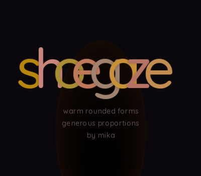 shoegaze font detail